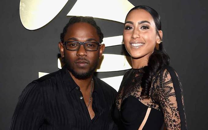 Whitney Alford with her fiance Kendrick Lamar